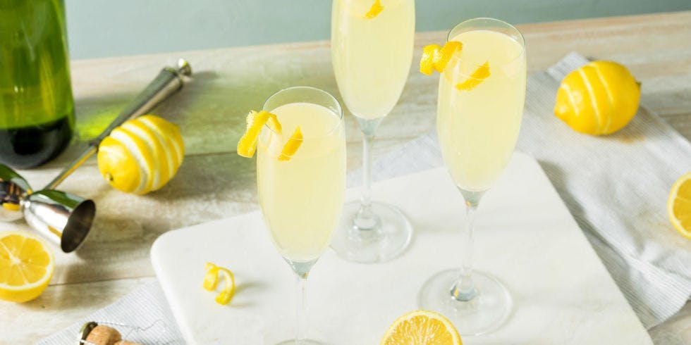 French 75 champagne and gin cocktail