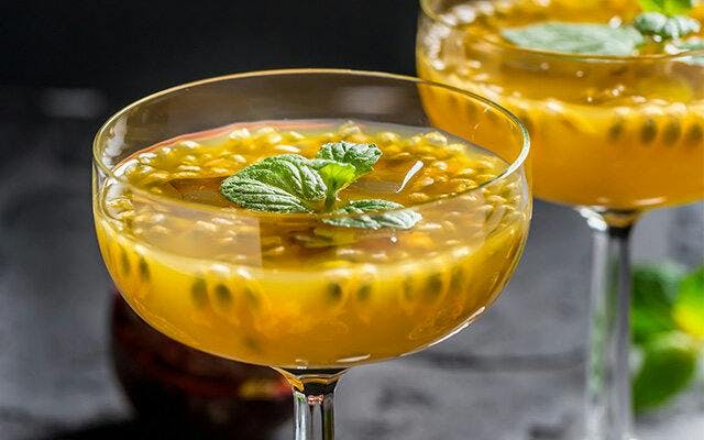 Passion fruit and lime martini recipe