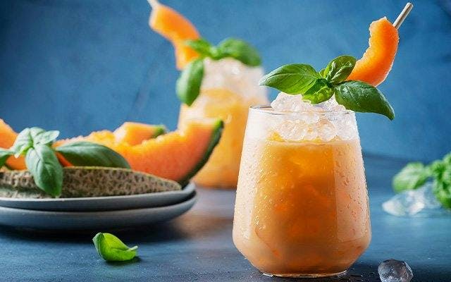 Basil, melon and gin cocktail recipe