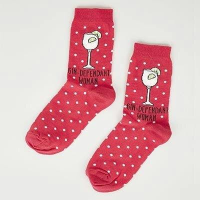 Steal: Deep Pink “Gin-dependant Woman” Socks £2.49, New Look