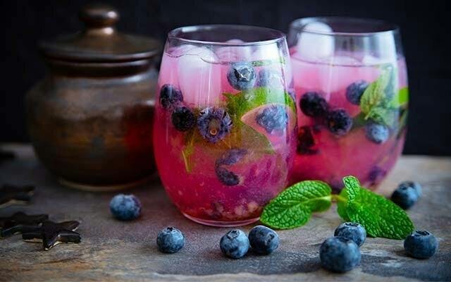 Blueberry Gin Mojito cocktail recipe