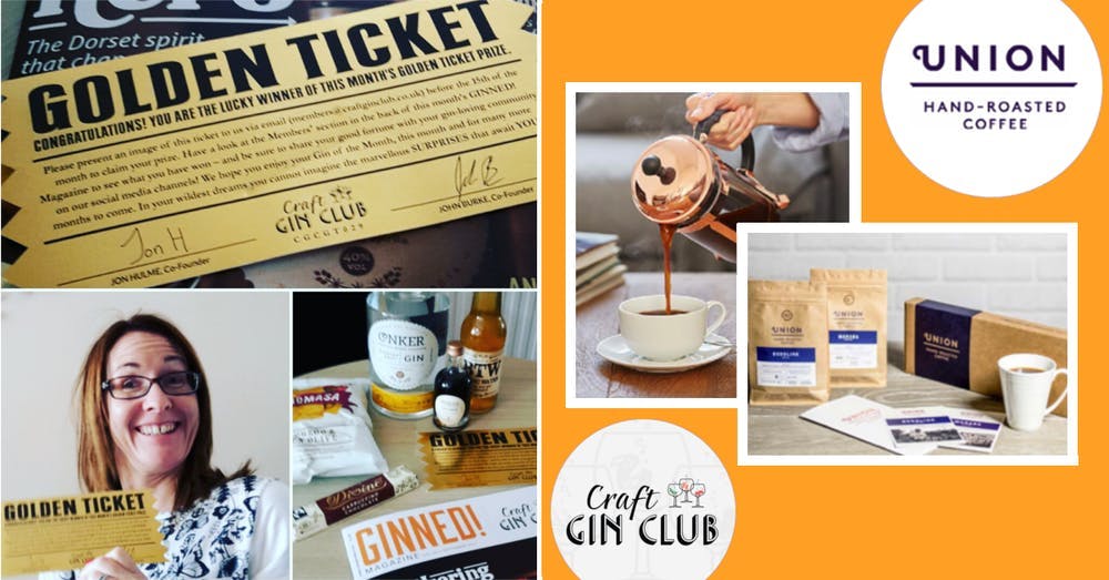 craft gin club golden ticket winner union coffee conker gin