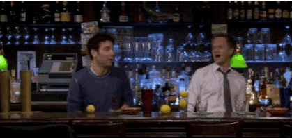 Ted Barney how I Met your Mother HIMYM bartending gif