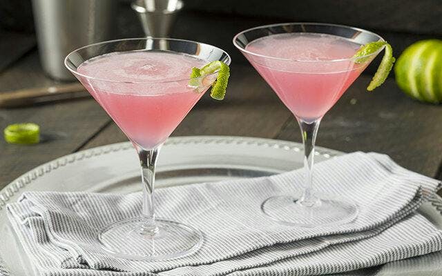 rosé wine gin lime gimlet cocktail recipe