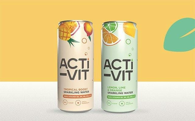 Acti-Vit Sparkling Vitamin Water mixers with no calories or sugar
