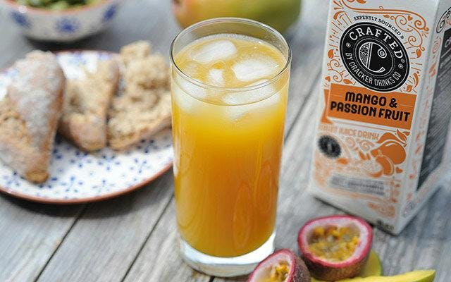 CRAFTED Mango & Passion Fruit Juice by Cracker Drinks Co