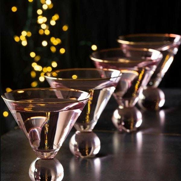 Pink martini glasses