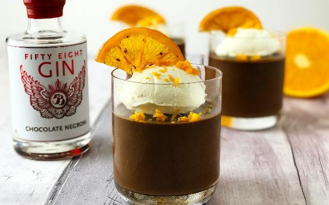 Chocolate Negroni Mousse with 58 Gin