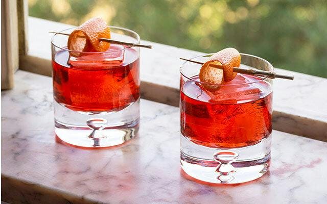 Classic Negroni gin cocktail