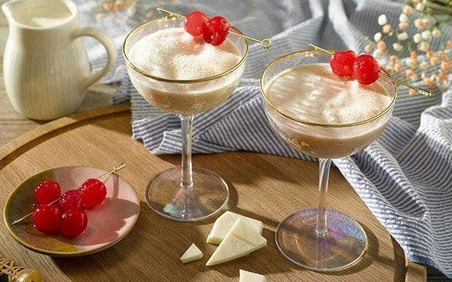 Creamy Cherry Gin Cocktail