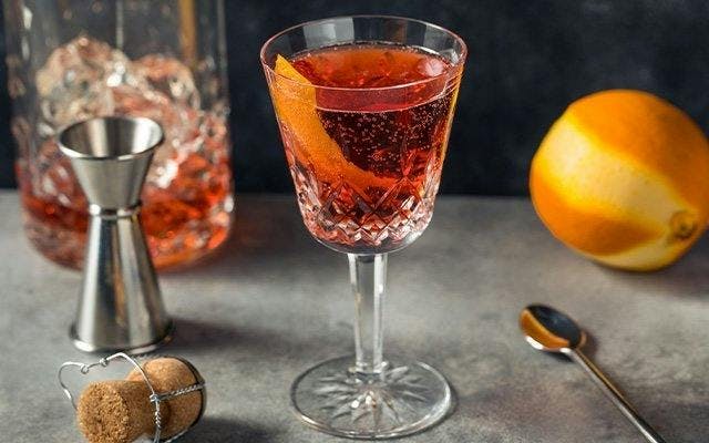 Negroni with prosecco