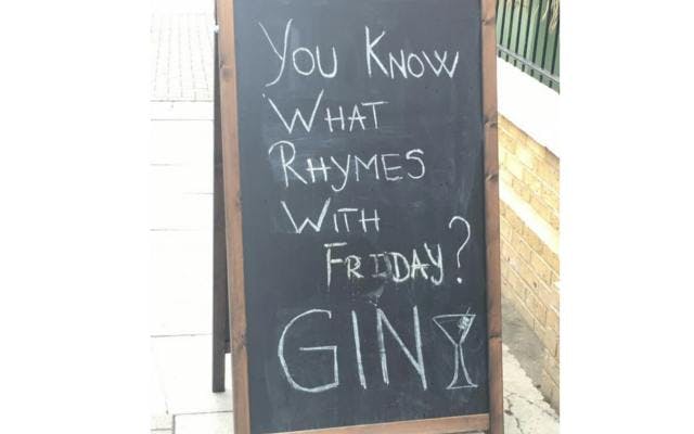 funny pub chalkboard