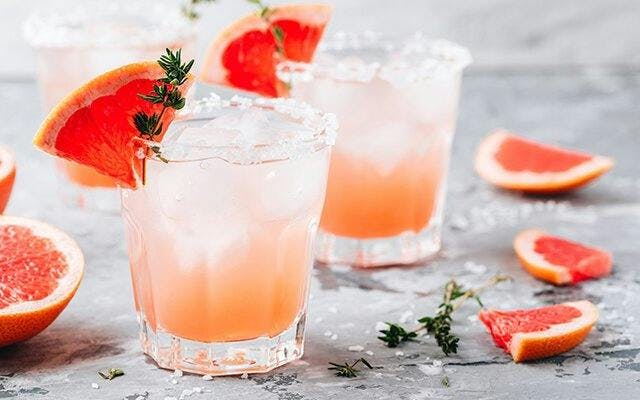 Cocktail with gin and grapefruit juice