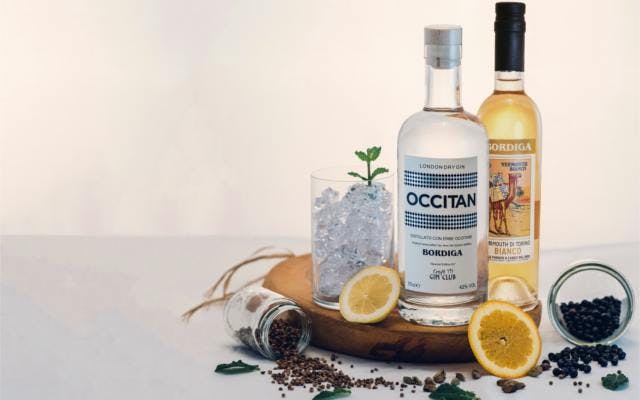 Occitan Gin and Bordiga Vermouth with botanicals