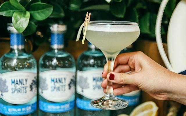 The elderflower gin sour works brilliantly with Manly Spirits Australian Dry Gin