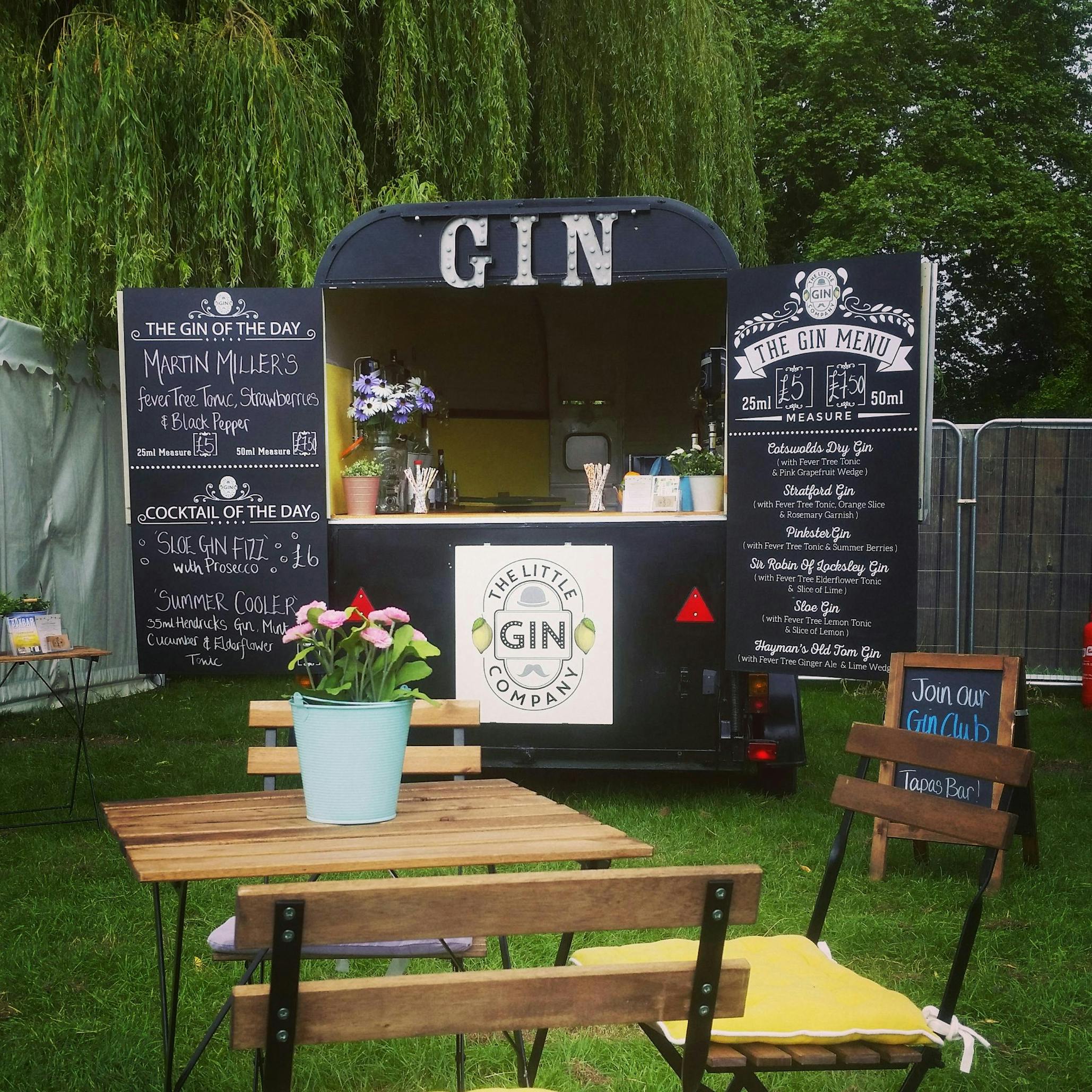 Which lucky member won a visit from this amazing mobile gin bar?