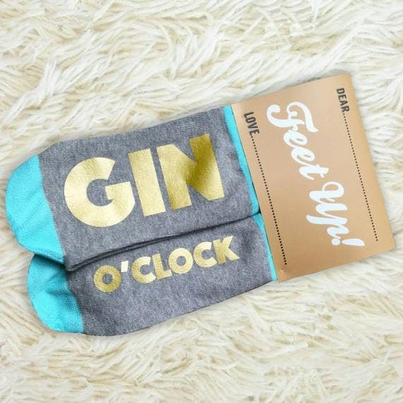 Gin O'Clock Socks Etsy