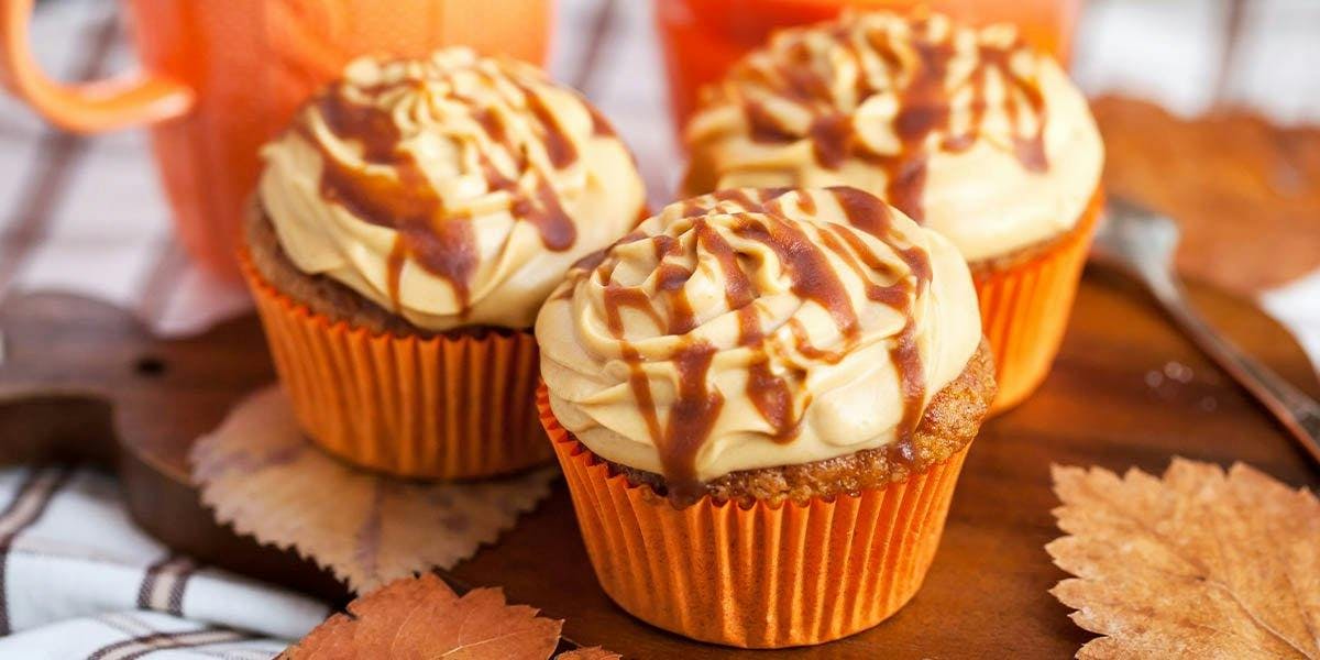 These SPICED TOFFEE APPLE CUPCAKES have a not-so-secret ingredient: GIN! 