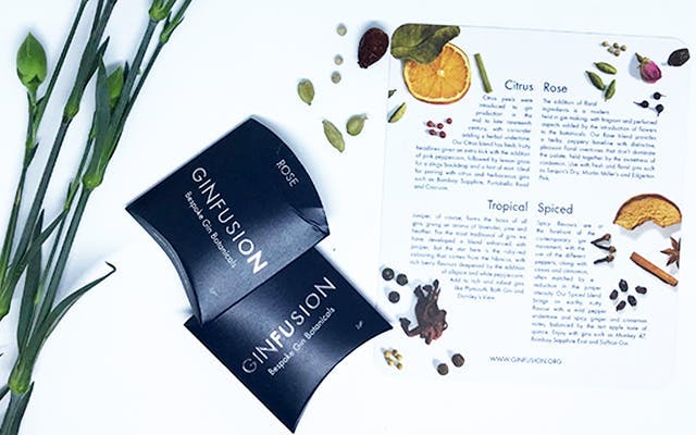 ginfusion botanicals and recipe cards