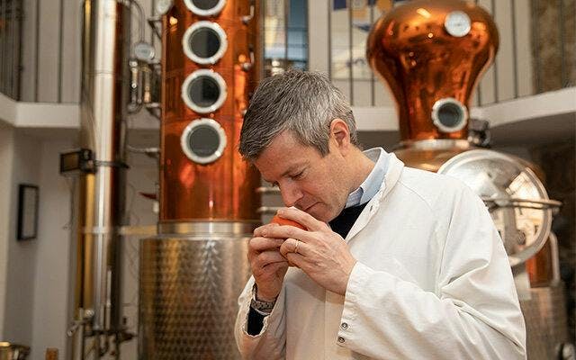 Philip gets ready to distil his gin.