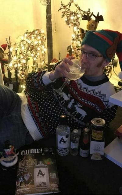 Ginstagram runner up drinking gin and tonic Arbikie from December Craft Gin Club Box