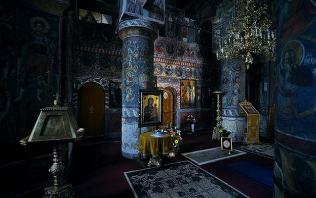 Romanian castle ornate church