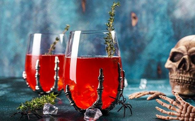 Halloween cocktail with vermouth