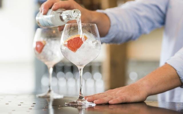 Salcombe Gin and TOnic with grapefruit and luscombe tonic