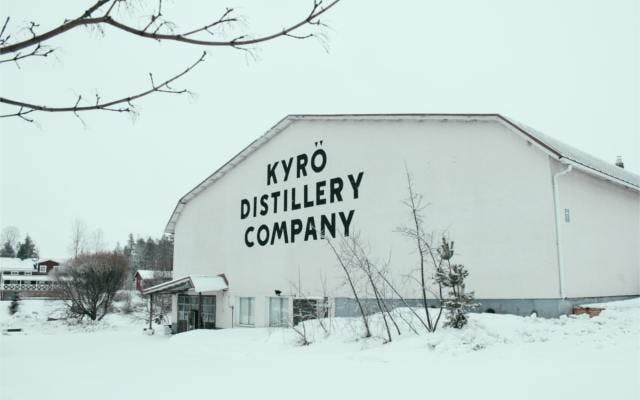 Kyro Distillery in the snow