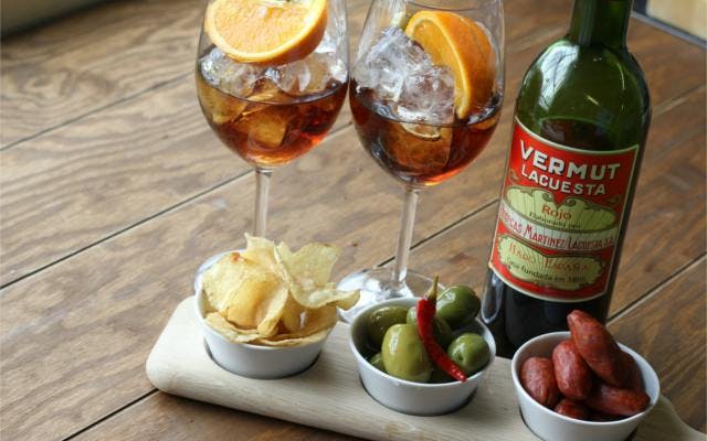 vermouth and tapas and gin and tonic