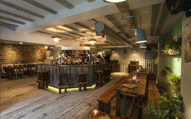 The allotment bar in manchester interior