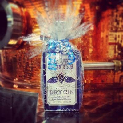 Blue Bottle Gin gift wrap