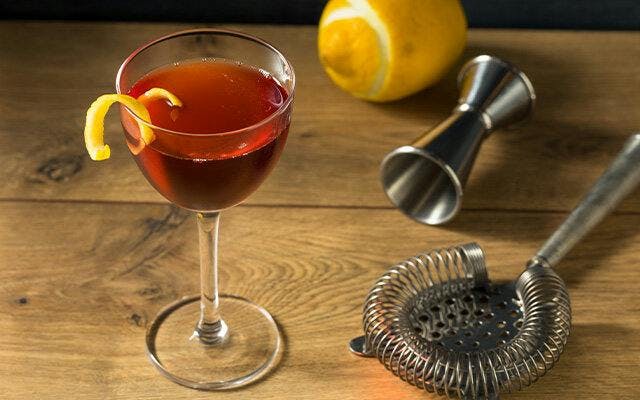 Martinez cocktail recipe with gin and Angostura bitters