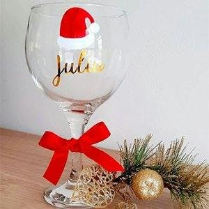 Personalised Christmas gin glasses Etsy