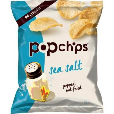Popchips Mediterranean Sea Salted crisps packet