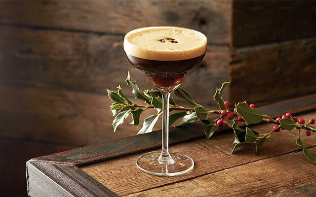 A gingerbread espresso martini is a delicious winter warmer