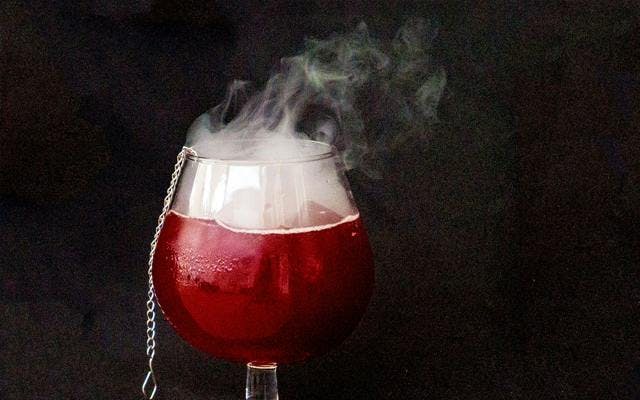 Alchemistry Molecular Cocktail Bar drink with smoke