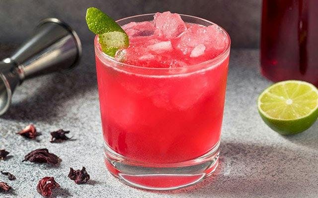 Hibiscus Sour gin cocktail recipe