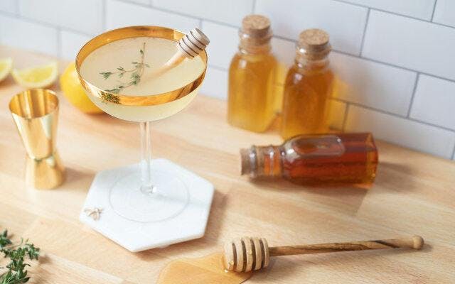 Bee's Knees with honey-infused gin