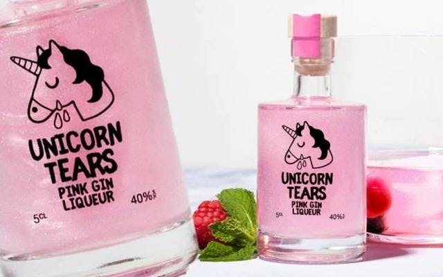 Unicorn flavoured pink gin Firebox
