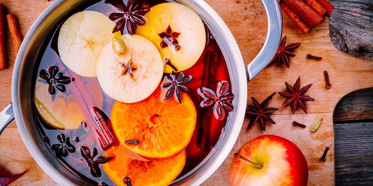 Hot Gin Punch: a warming, spiced cocktail that's perfect for winter sipping
