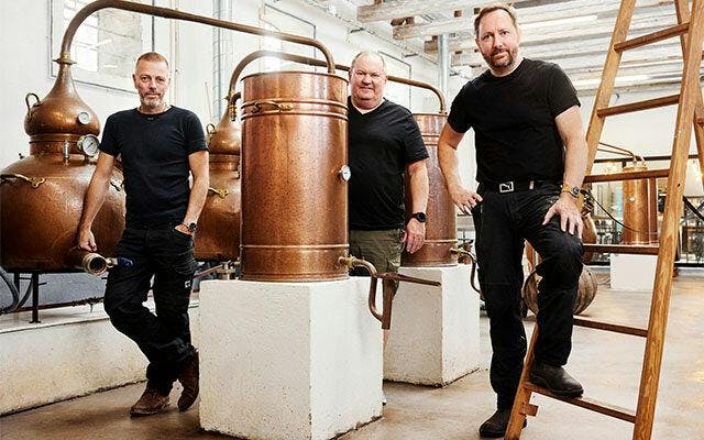 Torben and his amazing team. Paul and Hans-Henrik at Thornæs Distillery.