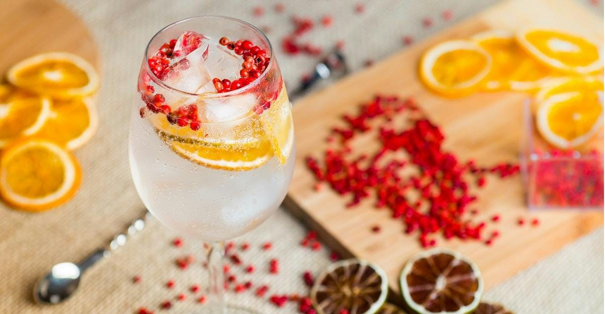 Spiced cranberry, orange & rosemary makes for a deliciously festive gin and tonic