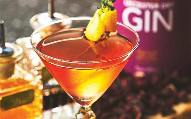 Ginger+Thyme+Orange+Gin+Martini