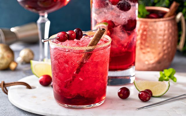 Cranberry juice makes for a great gin mixer