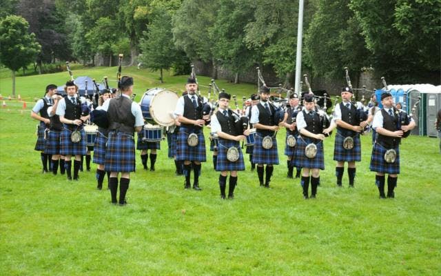 Scottish piping band