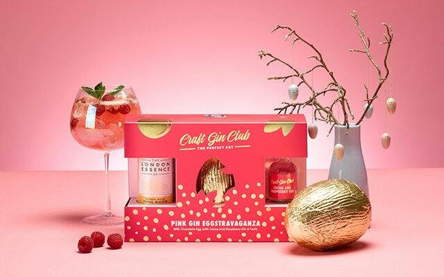 The Pink Gin Eggstravaganza: Cocoa &amp; Raspberry Gin, perfectly paired tonic, and a milk chocolate egg! Shop now &gt;&gt;