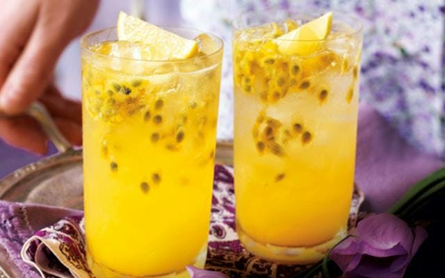 Passion Fruit and Lemon Gin Collins