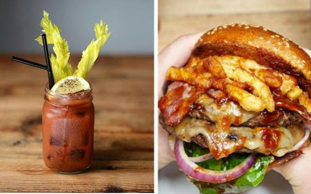 Bloody Mary and Burger at Bens Canteen in London