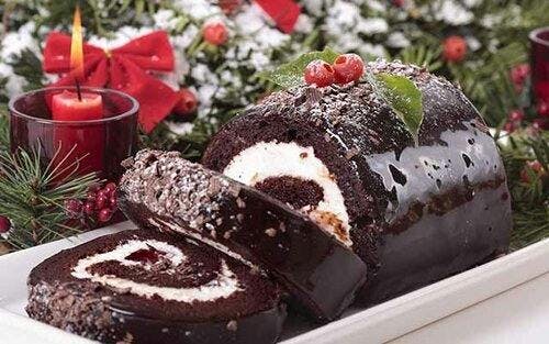 Christmas Chocolate Log dessert recipe